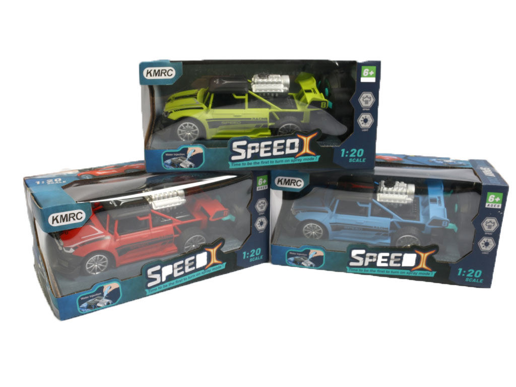 ماشین کنترلی چراغ دار اسباب بازی باتری خور و دودزا