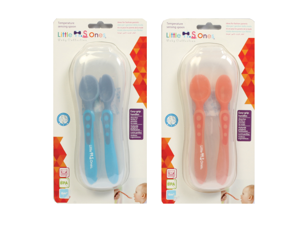 ست دو عددی قاشق حرارتی قاب دار لیتل وانز little ones