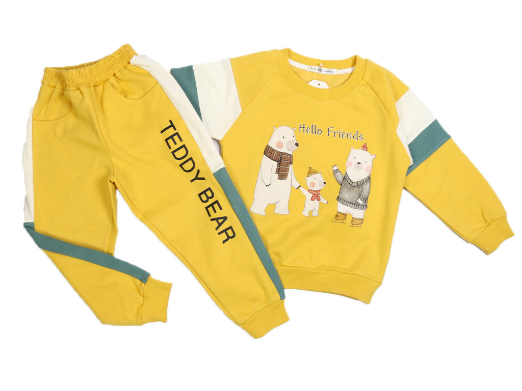 بلوز و شلوار راحتی پسرانه طرح خرس قطبی کیدومکس kido max
