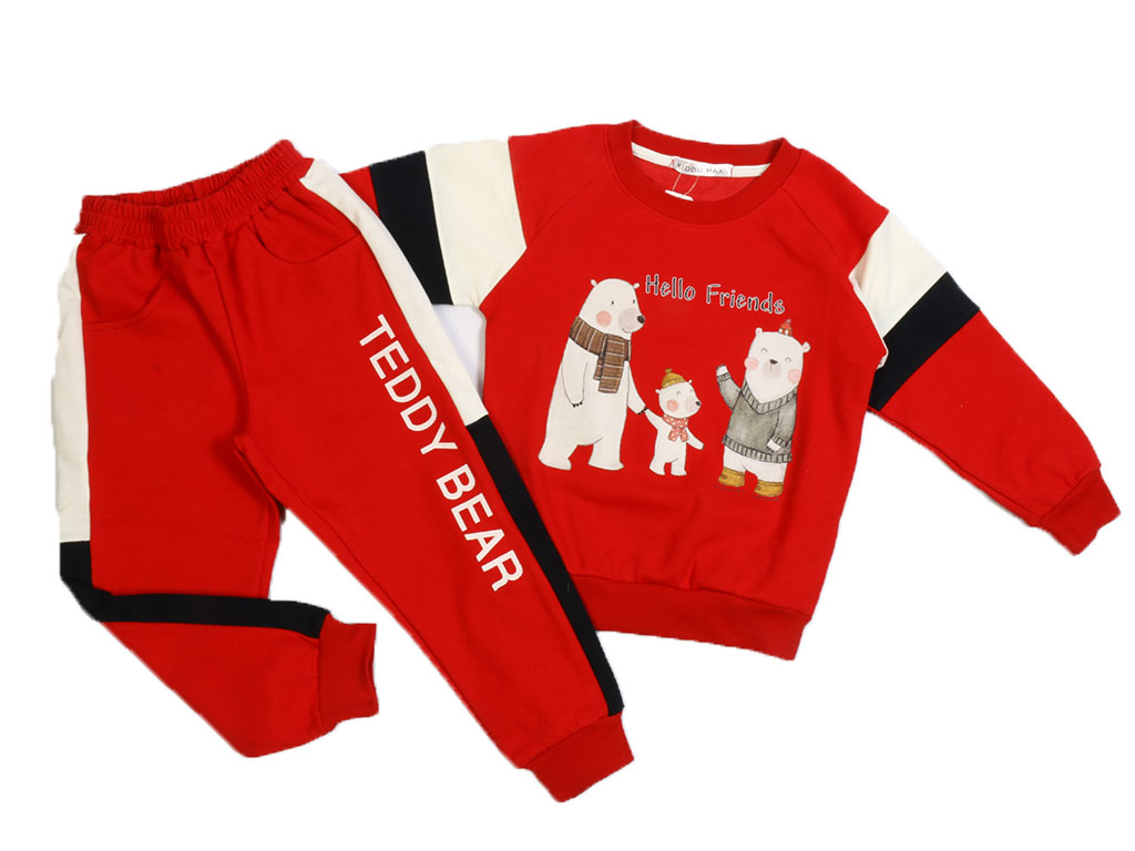 بلوز و شلوار راحتی پسرانه طرح خرس قطبی کیدومکس kido max