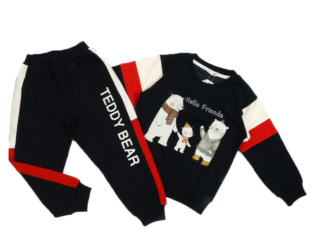 بلوز و شلوار راحتی پسرانه طرح خرس قطبی کیدومکس kido max