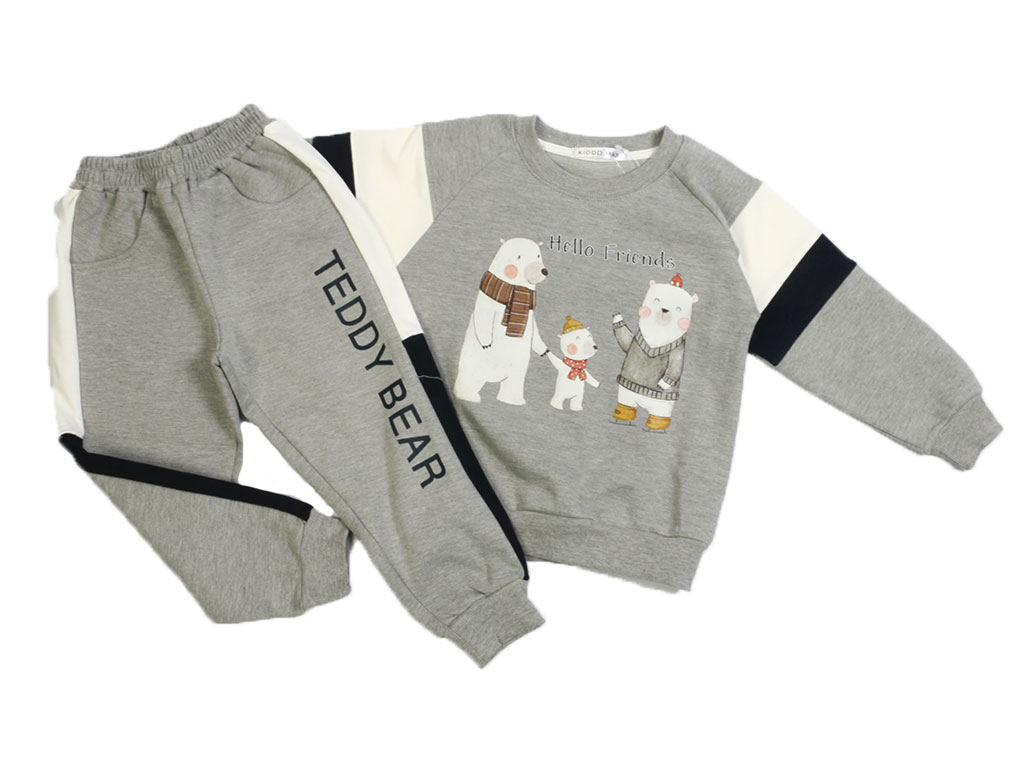 بلوز و شلوار راحتی پسرانه طرح خرس قطبی کیدومکس kido max