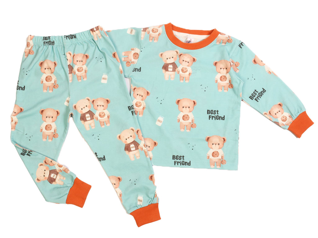 بلوز و شلوار راحتی پسرانه طرح خرس کیدومکس Kido max