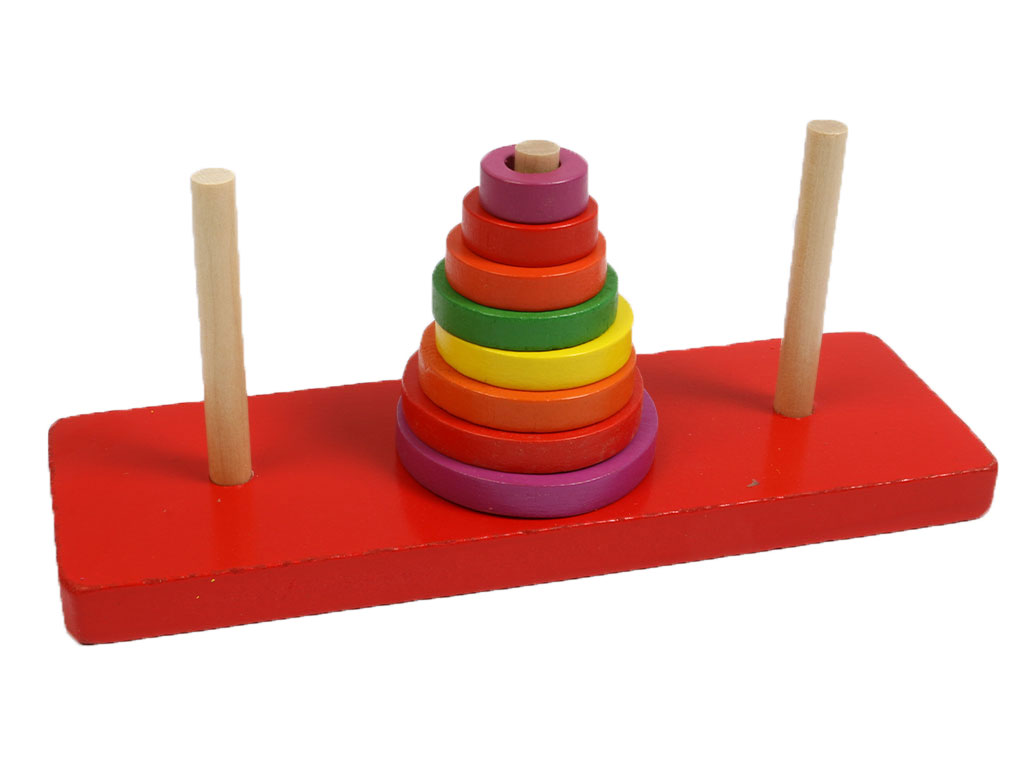 بازی فکری برج هانوی چوبی