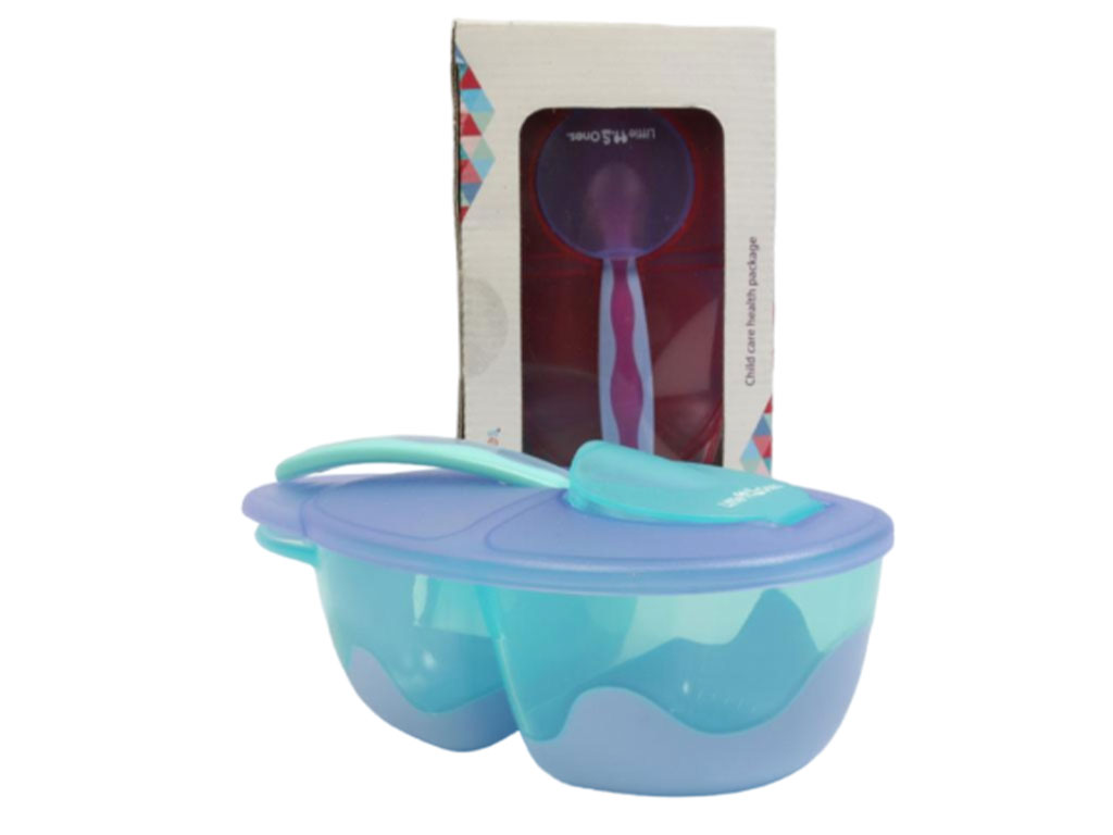 ظرف غذا نوزادی به همراه قاشق حرارتی لیتل وانز little ones