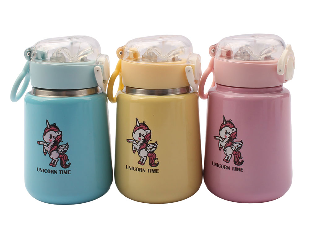 فلاسک استیل نی دار 350 میل اسب تک شاخ