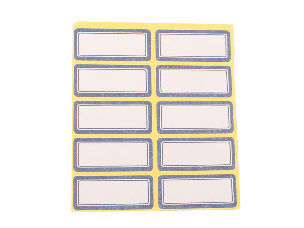 برچسب اسم ساده دور آبی (5 عددی)