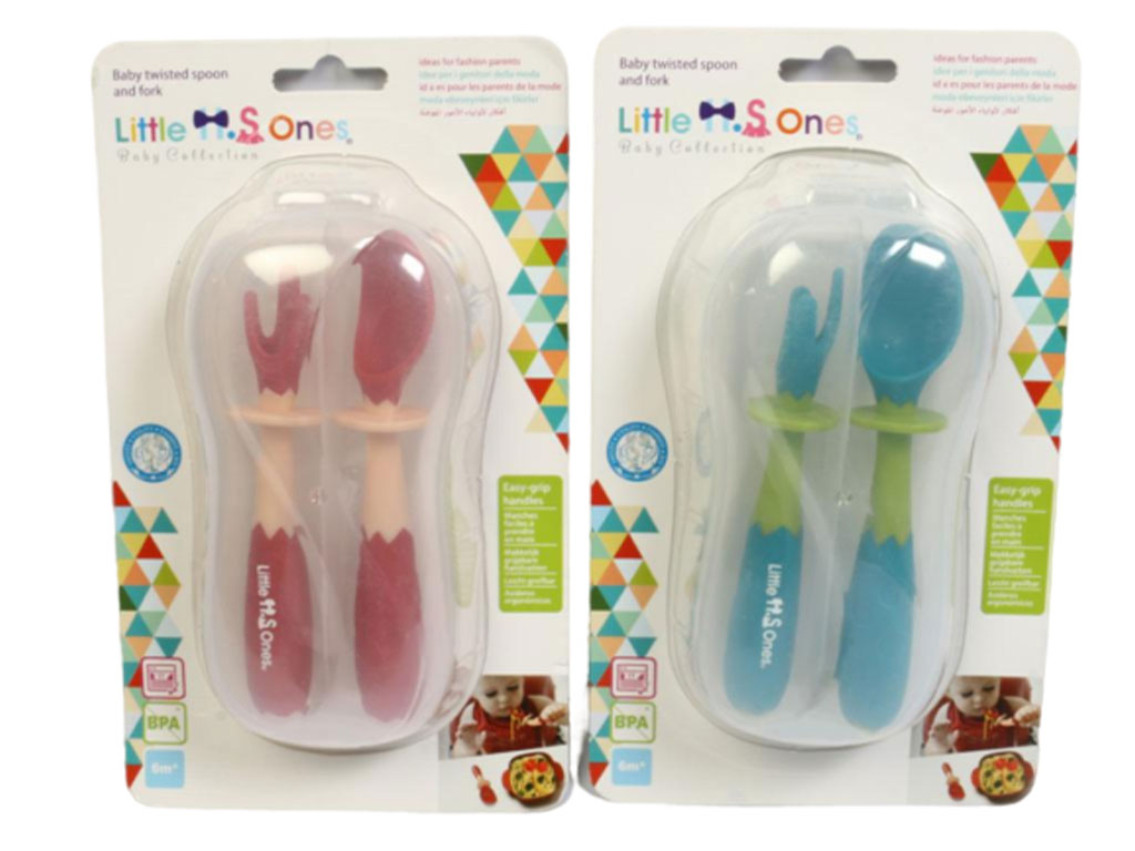 قاشق و چنگال چرخشی قاب دار لیتل وانز little ones