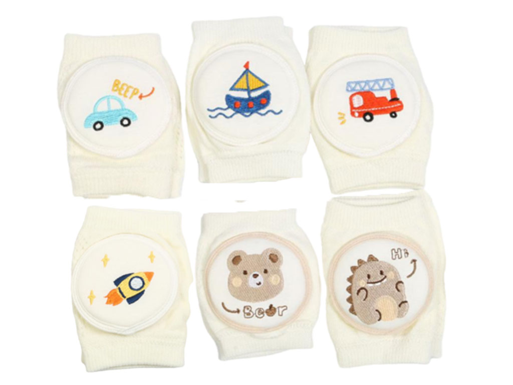 زانوبند بافت نوزادی گلدوزی شده طرح دار