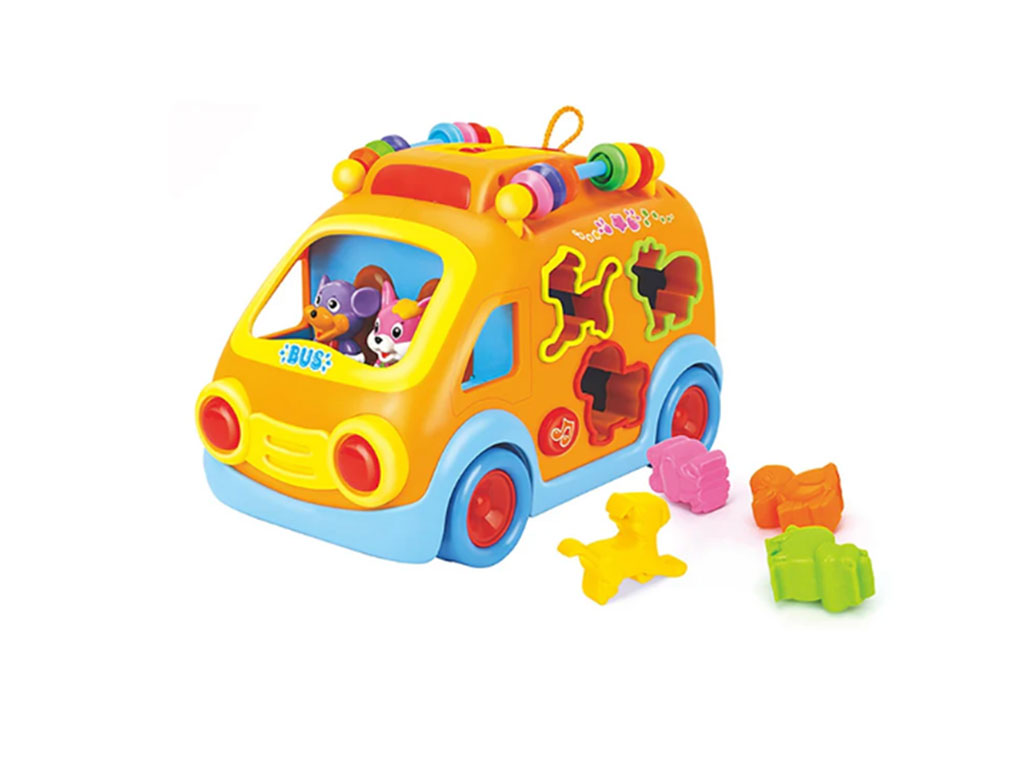 اتوبوس شادی موزیکال حیوانات مدل پازلی و حرکتی اسباب بازی هولی تویز hola