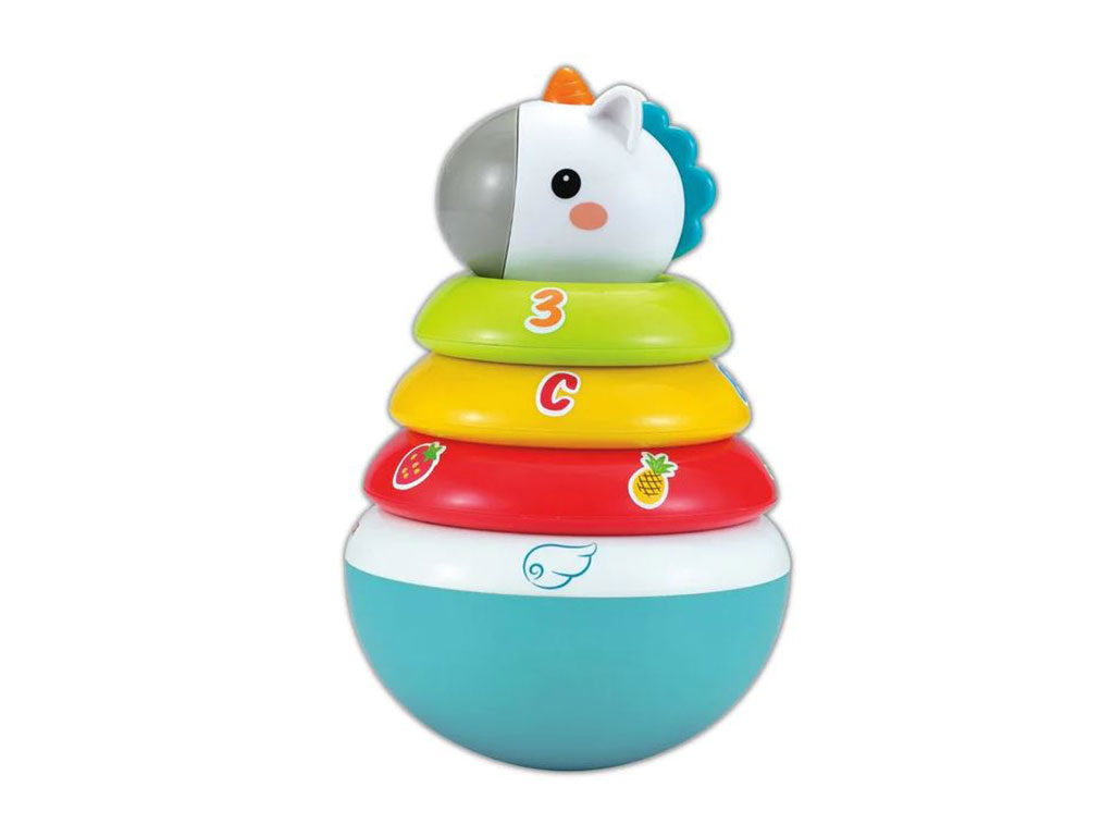 بازی فکری حلقه هوش (برج هوش) تعادلی و جغجغه ای اسب تک شاخ Unicorn هولی تویز HOLA