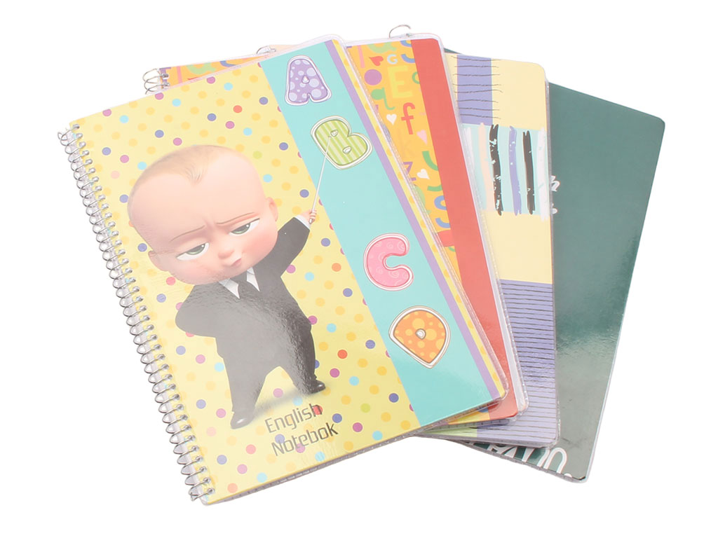 دفتر زبان سیمی 50 برگ 3 خط جلدطلقی