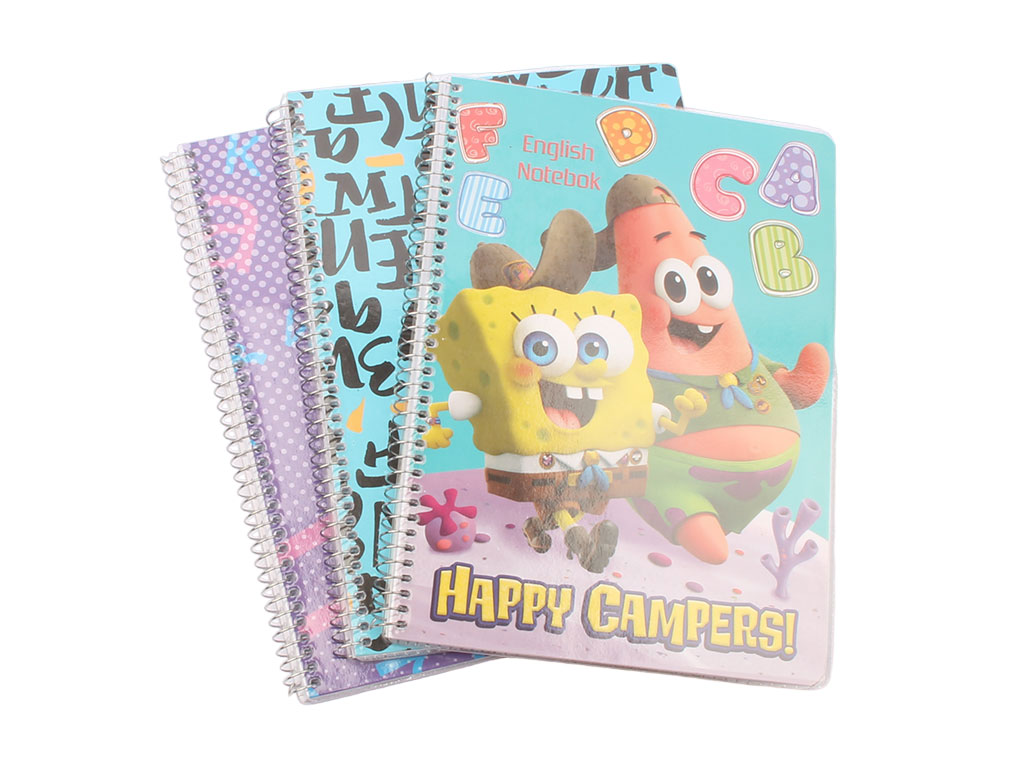 دفتر زبان سیمی 50 برگ 2 خط جلدطلقی