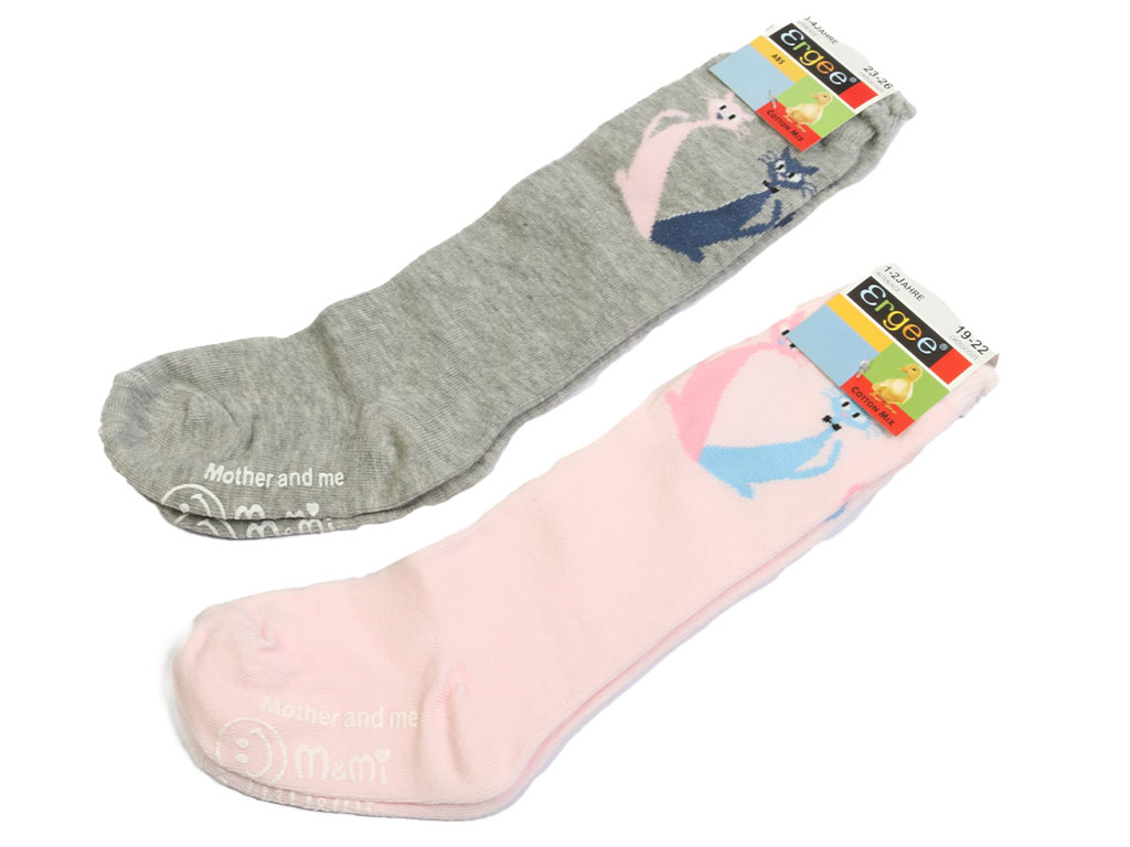 جوراب دخترانه ساق دار و استپ دار (2-1 سال)