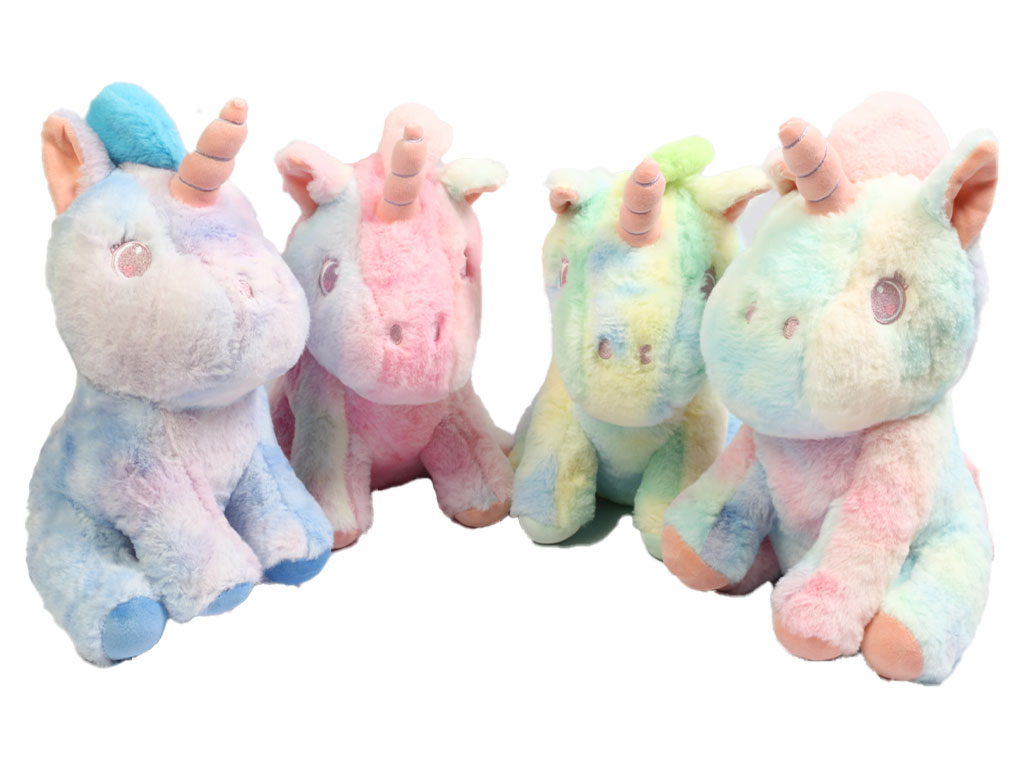 عروسک پولیشی طرح اسب تک شاخ آبرنگی