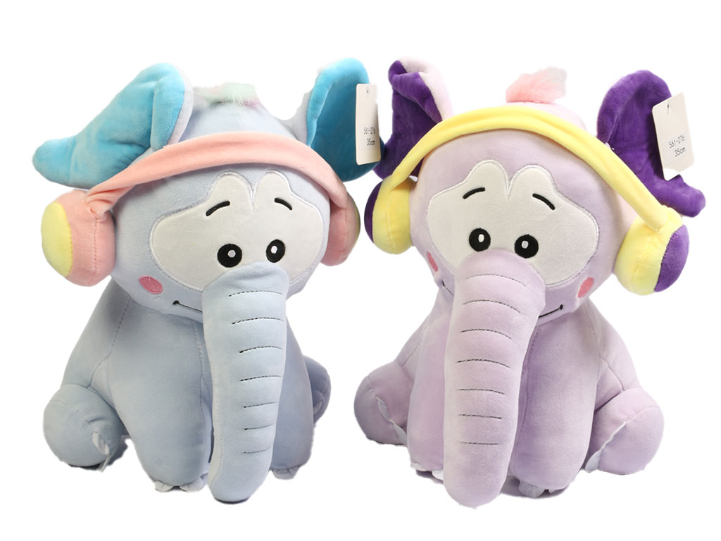 عروسک پولیشی طرح فیل هدفون دار سایز کوچک