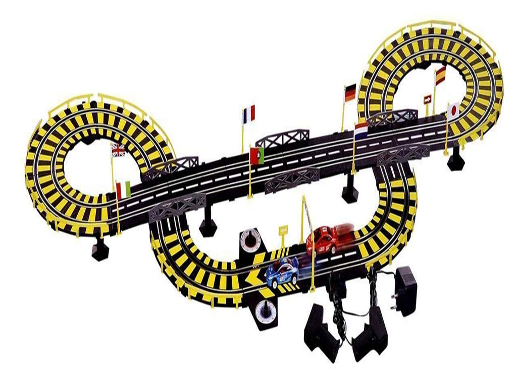  اسباب بازی ریسینگ کنترلی و برقی بزرگ دو طبقه 435 سانتی متری ROAD RACING دو نفره