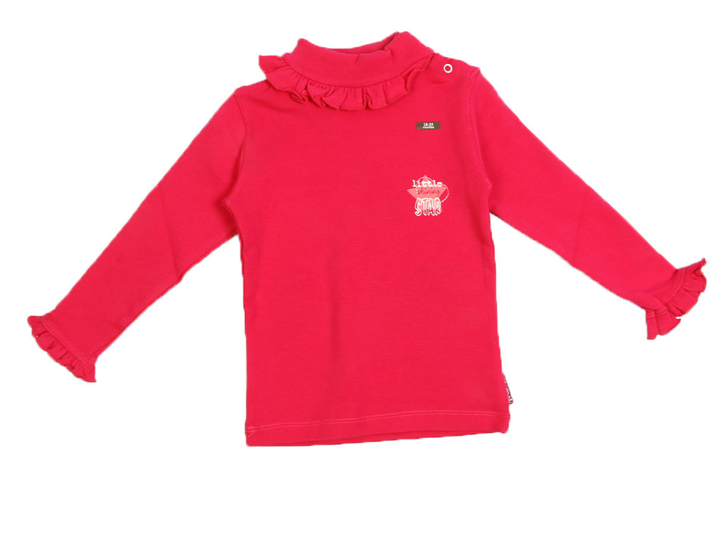 بلوز دخترانه یقه اسکی مدل چین دار آدمک adamak