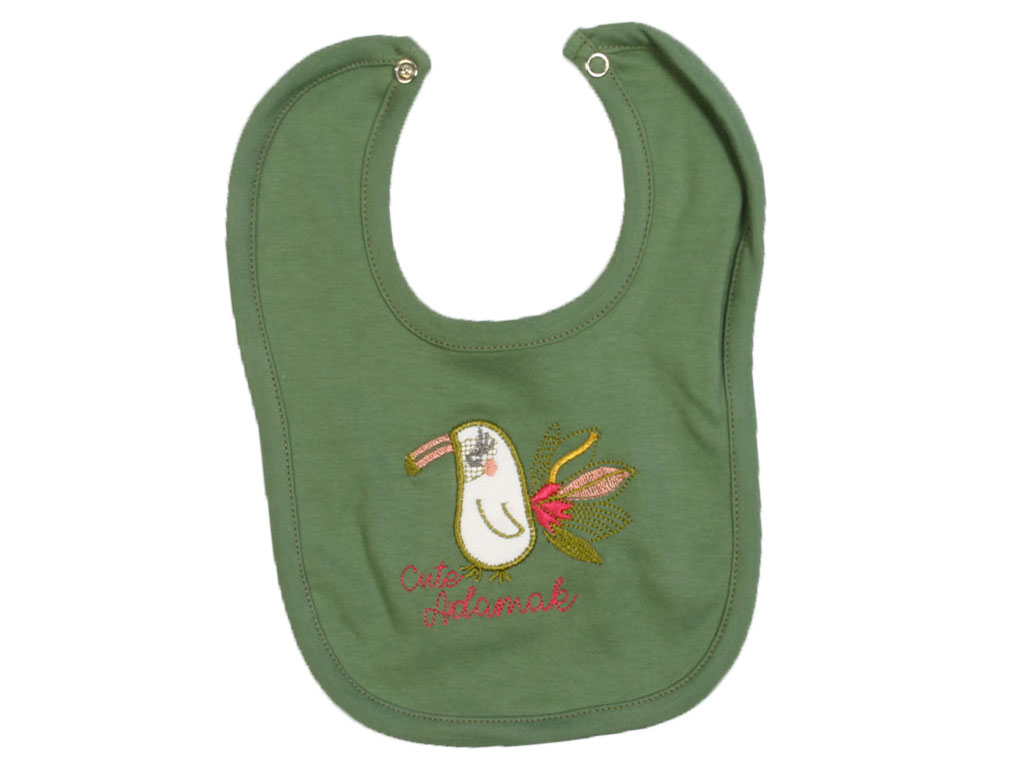 پیشبند نوزادی دخترانه طرح طوطی آدمک adamak