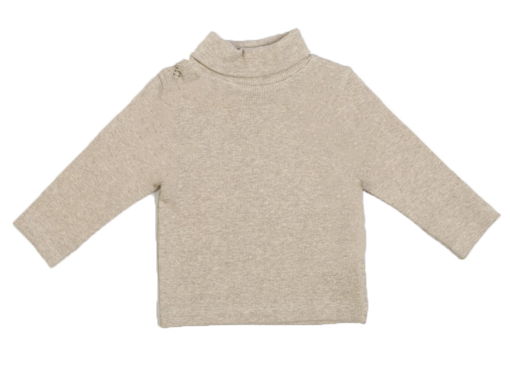 بلوز یقه اسکی نوزادی کرم رنگ مدل کبریتی آدمک adamak