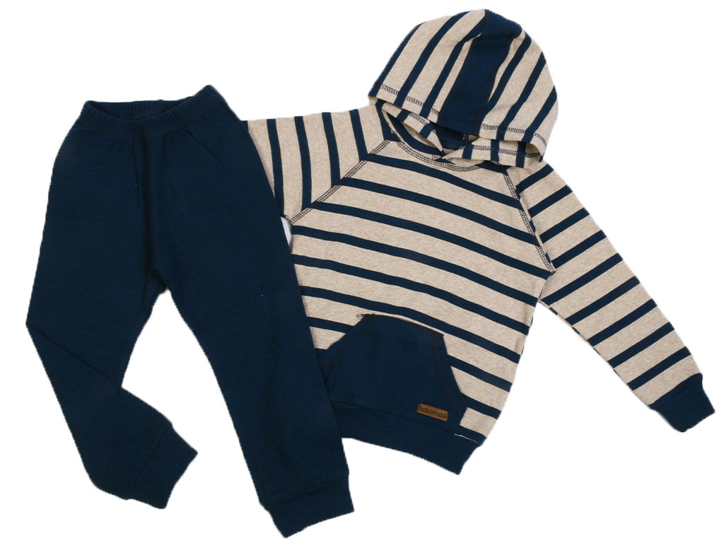 بلوز پسرانه کلاهدار با شلوار کبریتی آدمک Adamak