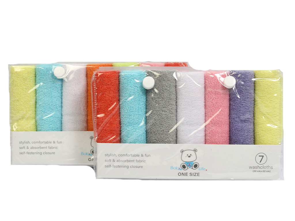 پک دستمال حوله ای دست و صورت 7 عددی بیبی فور لایف BABY 4 LIFE