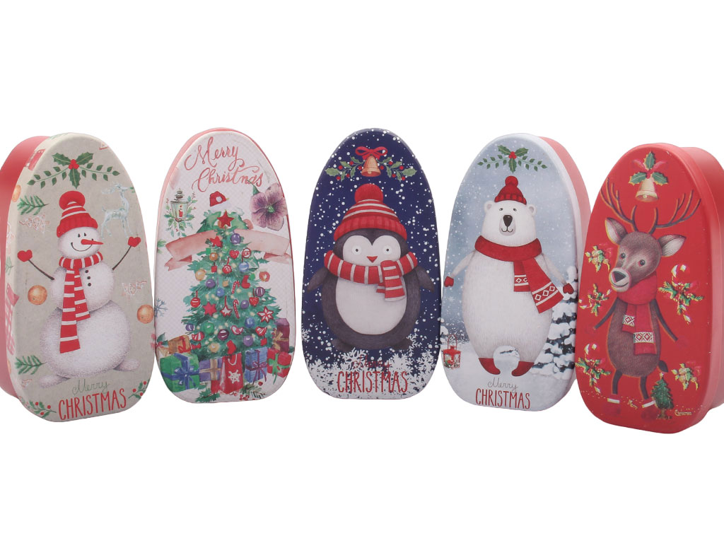 جعبه فلزی با طرح کریسمس