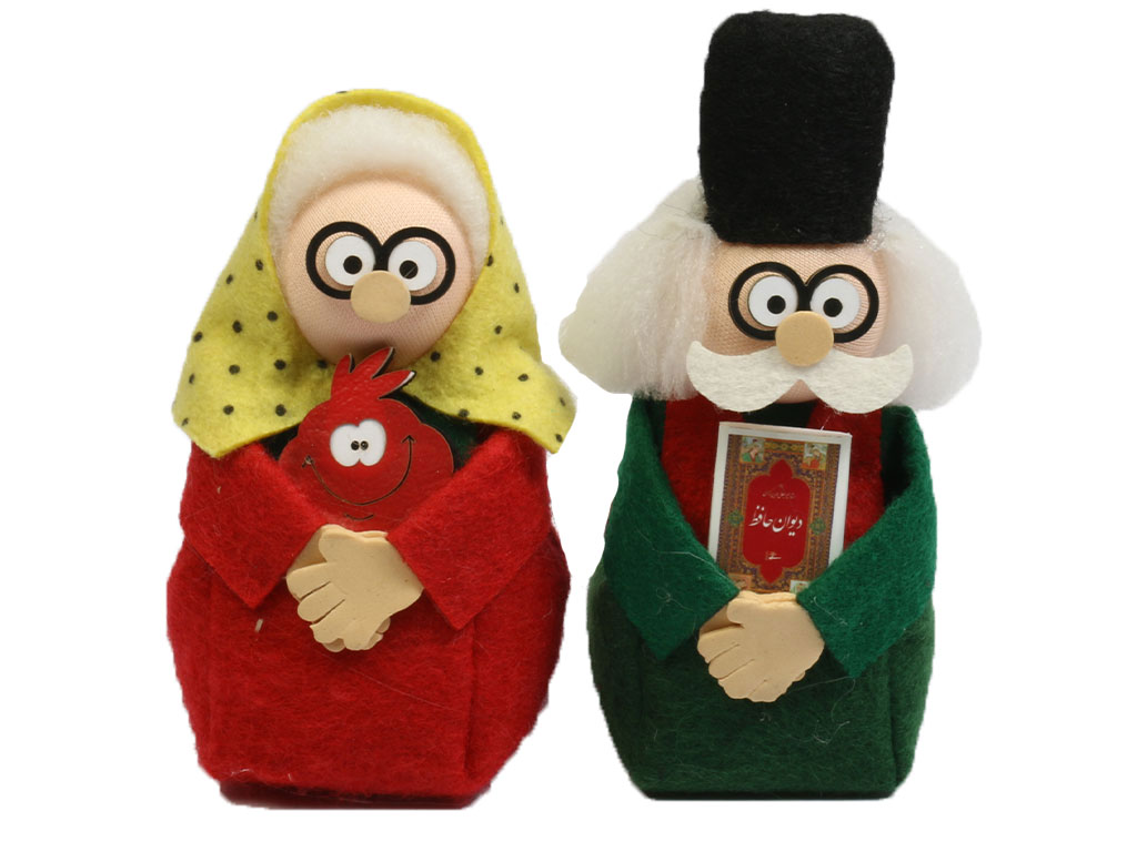 عروسک نمدی پیر زن و پیر مرد شب یلدا