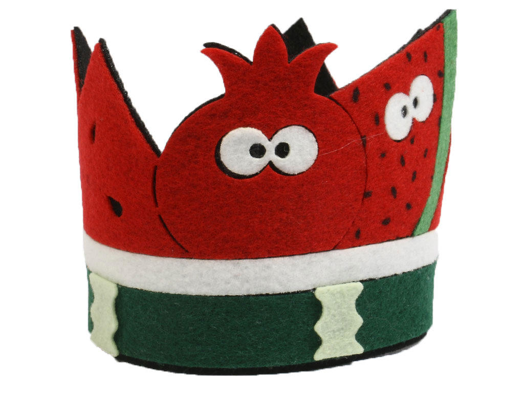 تاج نمدی هندوانه و انار شب یلدا