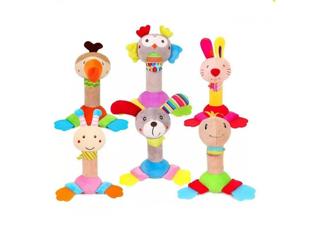 جغجغه دندانگیر دار سوسیسی نوزادی طرح حیوانات بی بی اسکای bb sky