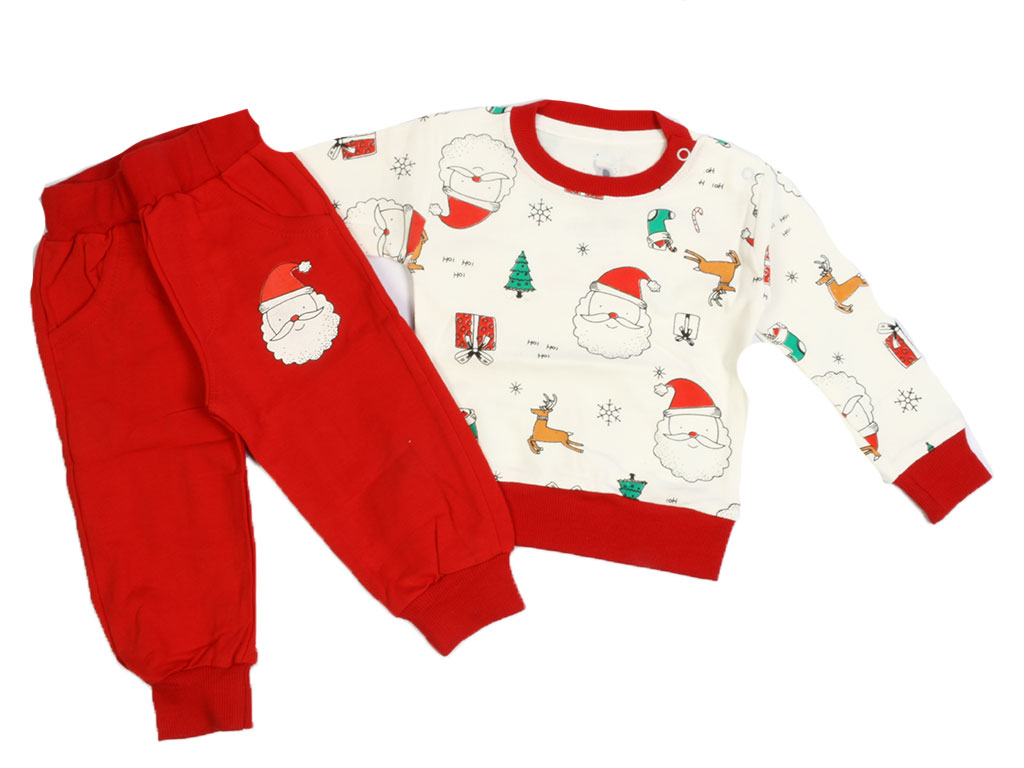 بلوز و شلوار راحتی نوزادی طرح کریسمس