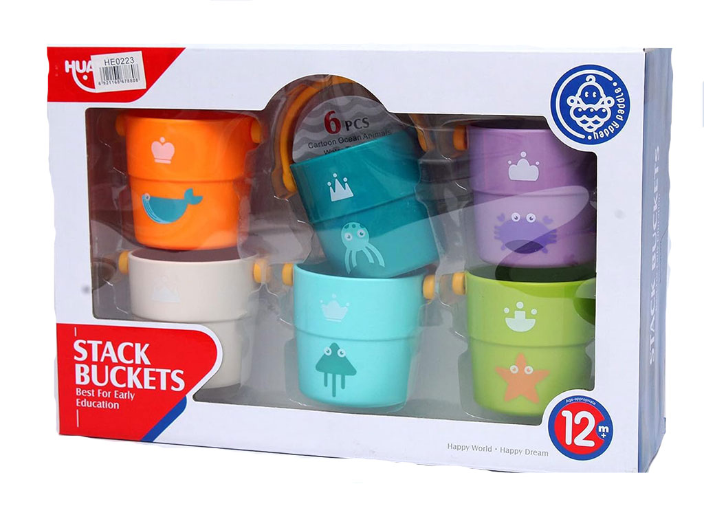 اسباب بازی حمام مدل سطل 6 عددی هانگر huanger