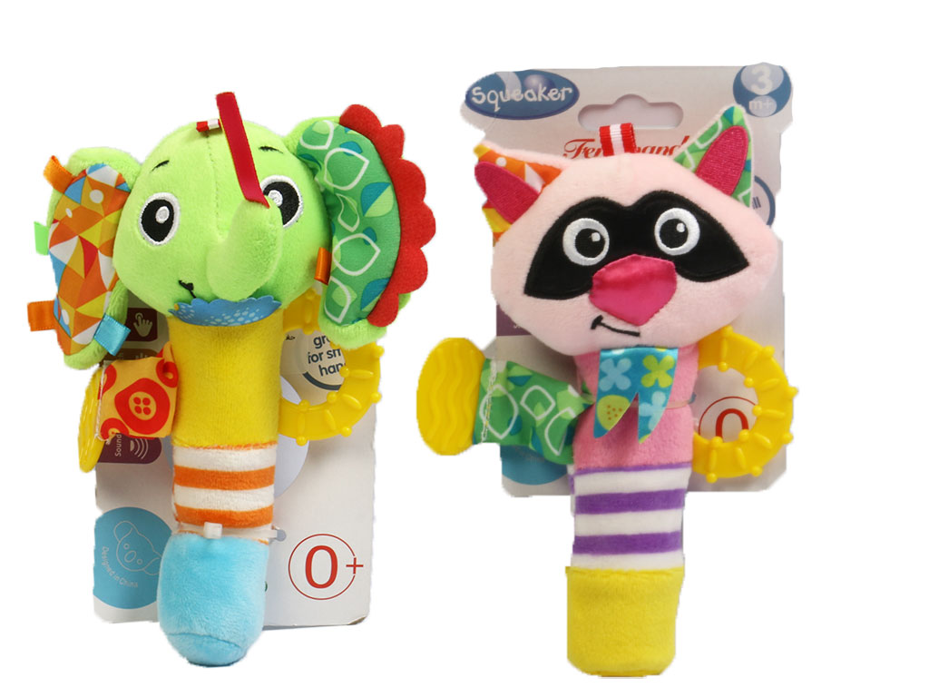 جغجغه دندانگیردار سوسیسی نوزادی طرح حیوانات اسکوئیکر squeaker