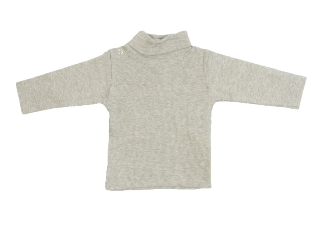 بلوز یقه اسکی نوزادی خاکستری رنگ مدل کبریتی آدمک adamak