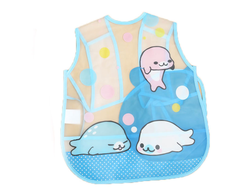 پیشبند آستین حلقه ای طرح دار کودک