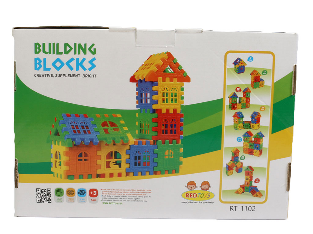 بازی ساختنی بلوک های خانه سازی 48 قطعه