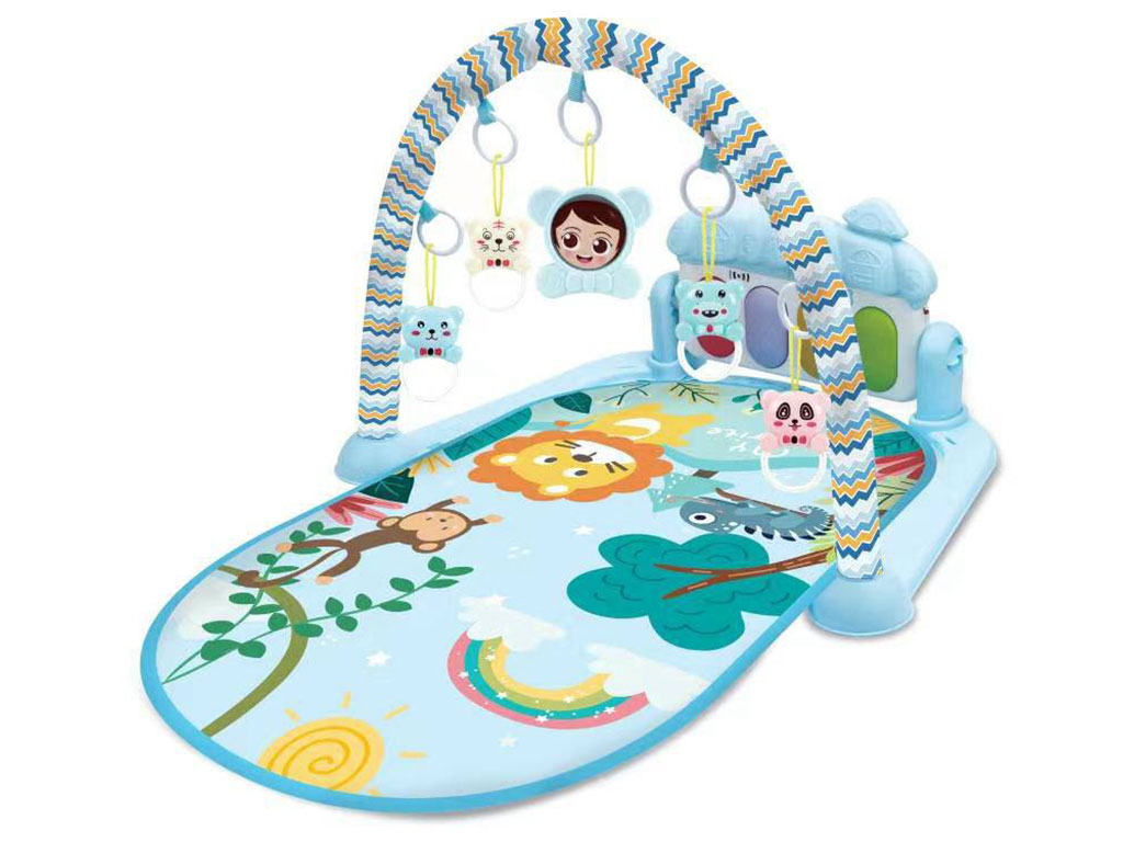 تشک بازی موزیکال نوزادی دارای پیانو طرح حیوانات جنگل