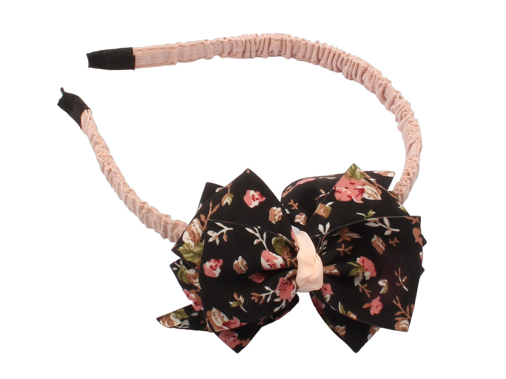 تل سر دخترانه طرح پاپیون گلدار