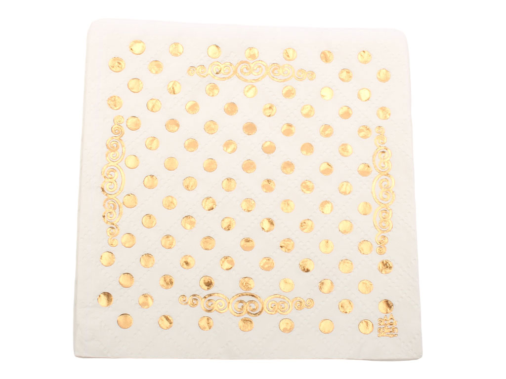 دستمال کاغذی طرح خال های طلایی