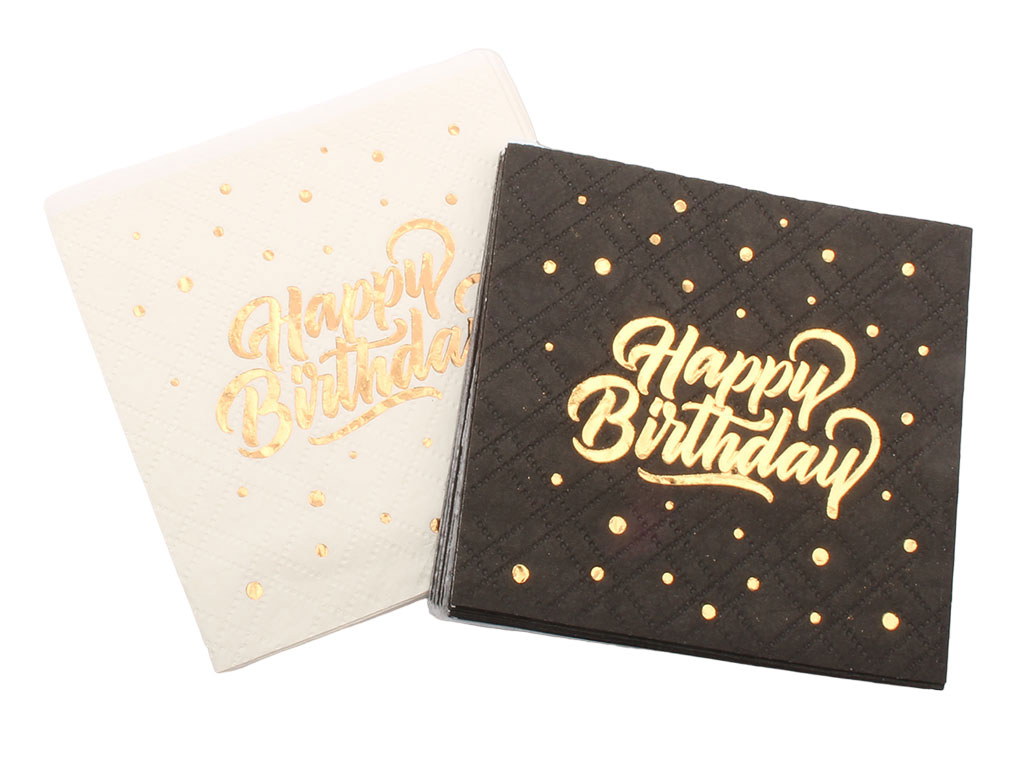 دستمال کاغذی طلاکوب Happy birth day