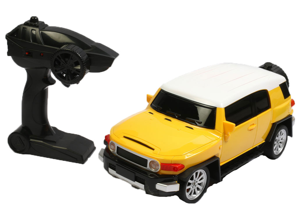 ماشین کنترلی شارژی، دودزا و چراغدار اسباب بازی مدل اف جی کروز با ریموت تفنگی