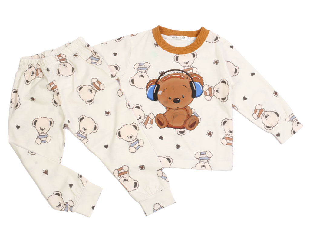 بلوز و شلوار راحتی بچگانه طرح خرس کیدومکس Kido max