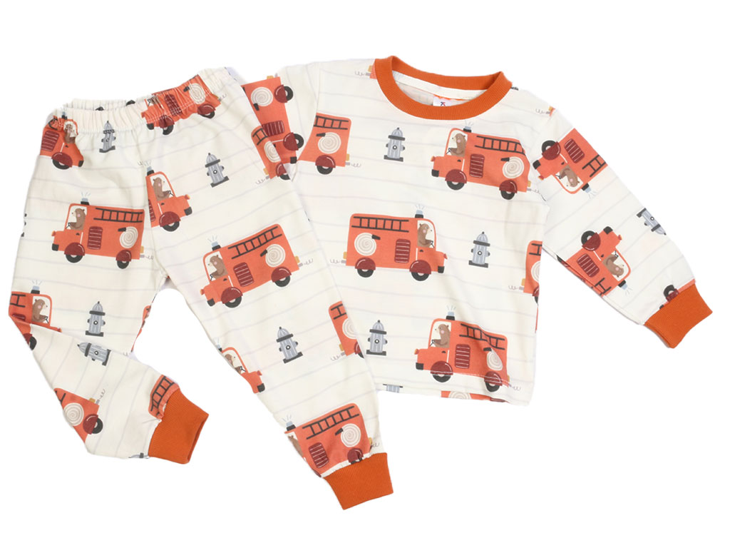 بلوز و شلوار راحتی بچگانه طرح ماشین آتشنشانی کیدومکس kido max