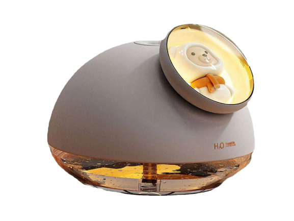 دستگاه بخور سرد 160 میلی لیتر طرح سفینه فضایی و خرس همراه چراغ های رنگی