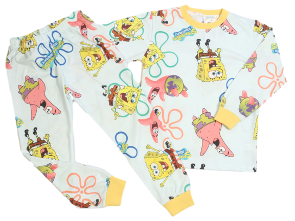 بلوز و شلوار راحتی پسرانه طرح باب اسفنجی کیدومکس Kido max