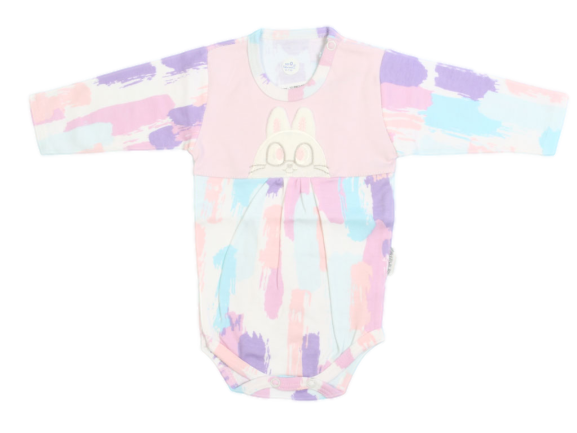 بادی نوزادی دخترانه طرح رنگین کمان به آوران behavaran