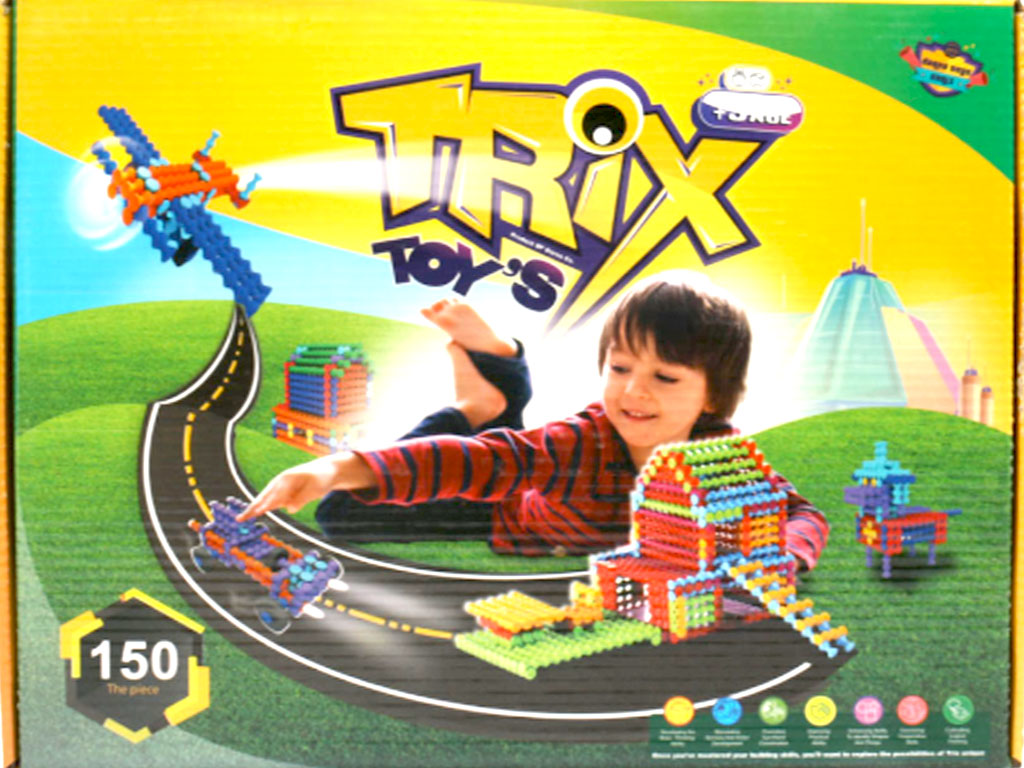 بازی ساختنی تریکس trix دارای 150 قطعه درنا dorna