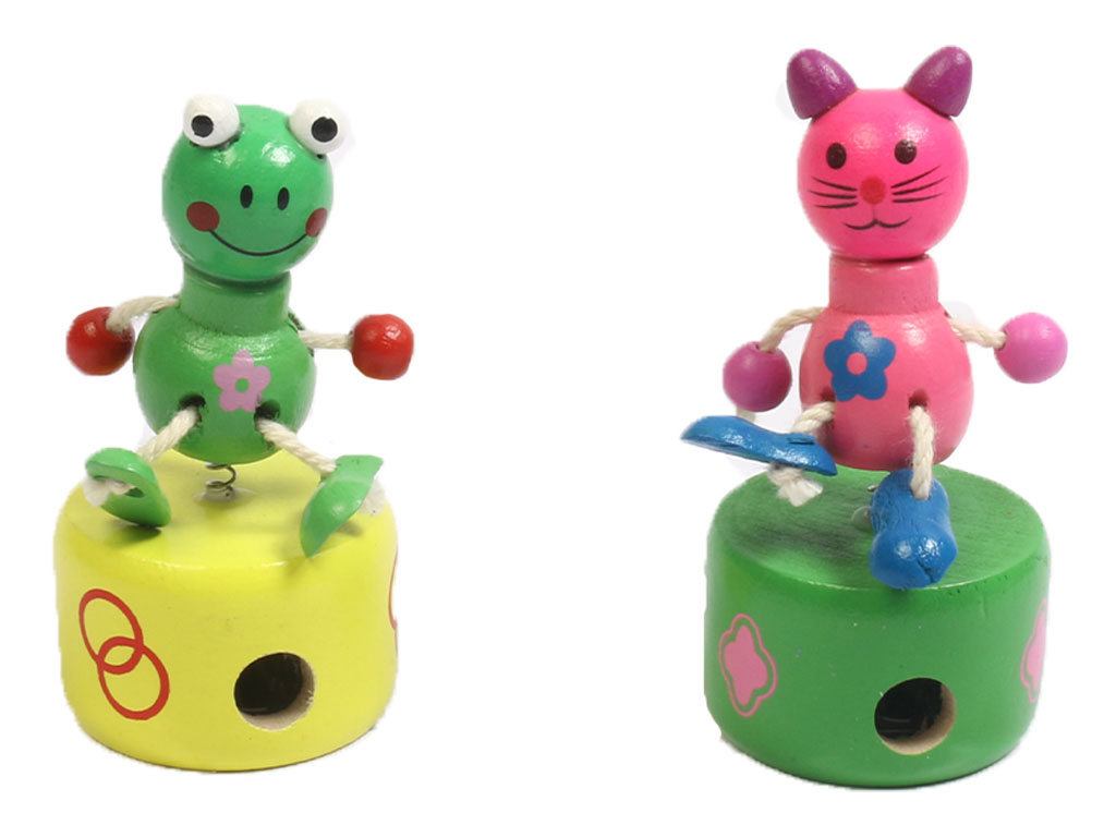 عروسک چوبی فنری طرح حیوانات به همراه تراش تک تیغه