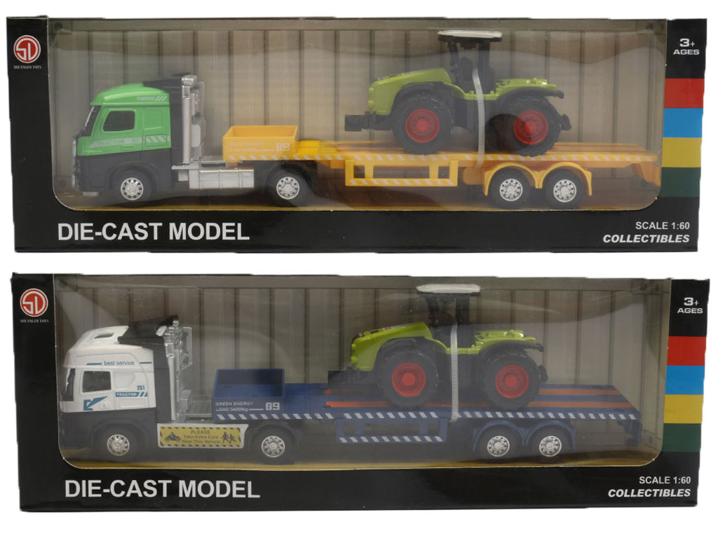 ست تریلی با تراکتور اسباب بازی