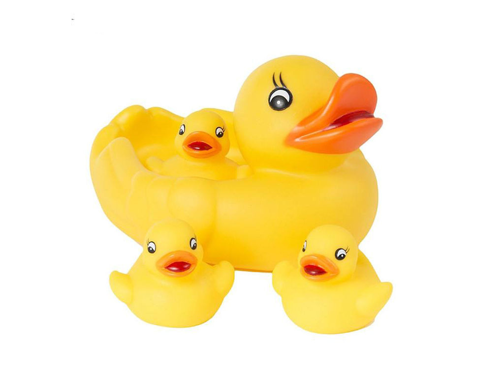 پوپت کوچک حمام نوزادی طرح اردک و جوجه ها